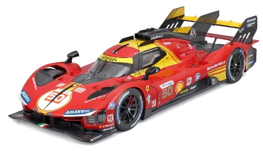 [BUR-1816303-50] Burago - Ferrari 499P - #50 - Champion 24 Heures du Mans 2024 - 1/18
