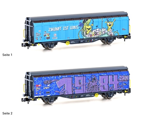 [HOBT-H24666] Hobbytrain 24666 - Wagon marchandises CFF Hbbillns Graffiti "Zukunft ist Luxus"- N