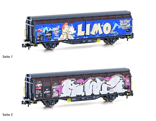 [HOBT-H24667] Hobbytrain 24667 - Wagon marchandises CFF Hbbillns Graffiti "Limo"- N