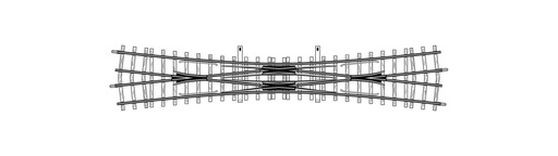 [BEM-4215 000] Bemo 4215 000 - Aiguillage double croisement - 220 mm - 12° - HOm