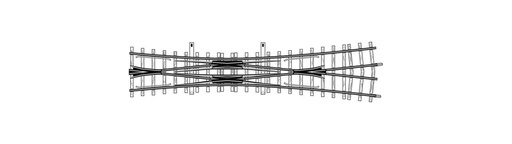 [BEM-4216 000] Bemo 4216 000 - Aiguillage double croisé raccourci -182 mm - 12° - HOm