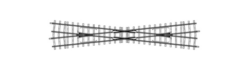 [BEM-4218 000] Bemo 4218 000 - Aiguillage croisement -220 mm - 12° - HOm