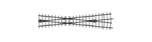 [BEM-4219 000] Bemo 4219 000 - Aiguillage croisement -182 mm - 12° - HOm