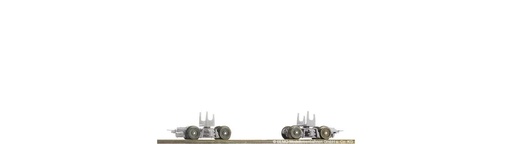 [BEM-2010 600] Bemo 2010 600 - GFM Paire de bogies roulants  - Modèle fini - H0e