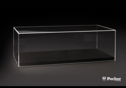 [POC-HK200] Pocher - Vitrine d'exposition pour voitures à l'échelle 1/8 p.ex. Porsche 917K - Avec matériel de fixation - 643 x 308 x 205mm
