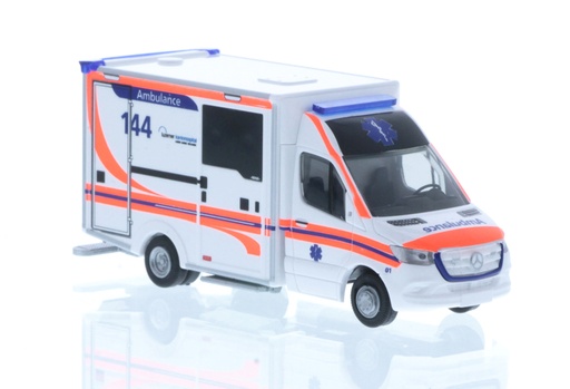 [RIE-76105] Rietze 76105 - WAS Design RTW'18 Ambulance - "Kantonsspital Luzern" (CH) - 1/87