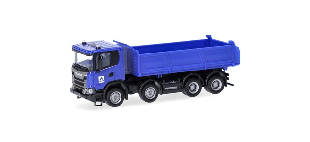 Herpa 960021 - Scania XT17 - Benne basculante trilatérale 4 essieux - CH - 1/87