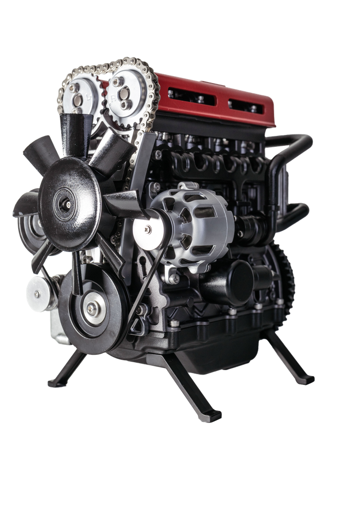 [TECH-DM111] Kit en métal Teching - Moteur à 4 cylindres turbocompressé - Pièces en aluminium et acier - Accu 450 mAh - Poids : 3.9 Kg - 360+ pcs - Niveau : ★★★★☆