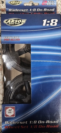 [CAR-50 090 0076] Carson - Pneus pour route sur jantes (17 mm) - 1/8 - (2 pièces)