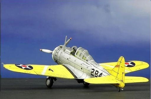 [OKAZ-HOM-HA0111] Hobby Master - Douglas SBD-2 Dauntless - VB-2 - USS Lexington - Avec support de présentation - 1/72 - (Occasion vérifiée)