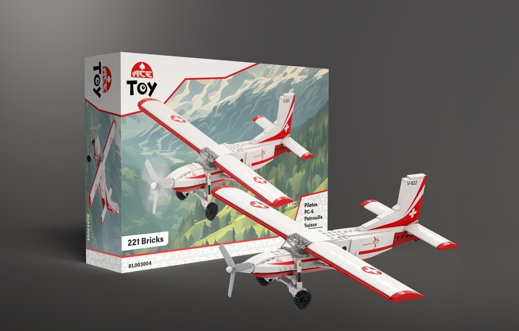 [ACE-000304] ACE Toy - Pilatus PC-6 - Patrouille Suisse - 253 Bricks