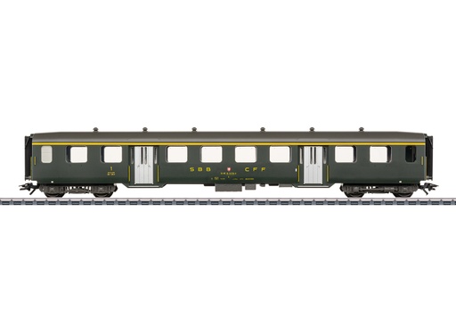 [MAR-43363] Märklin 43363 - Voiture voyageurs et salon en acier léger - 1ère classe - En exploitation en 1990 - SBB-CFF-FFS - HO