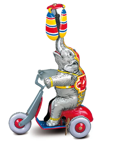 [WIL-10257] Wilesco Elefant auf Motorroller