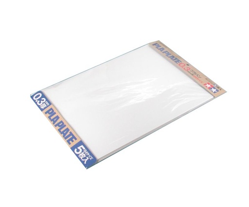 [TAM-10.70122] Tamiya Feuille plastique ABS blanc épaisseur 0.3 mm - 364 x 257mm (1 pièce)