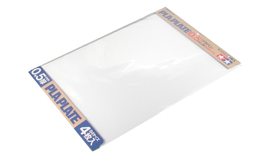 [TAM-10.70123] Tamiya Feuille plastique ABS blanc épaisseur 0.5 mm - 364 x 257mm (1 pièce)