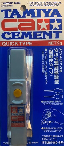 [TAM-10.87062] Tamiya 87062 - Colle instantanée cyano-acrylate (CA) Quick Type 2 gr