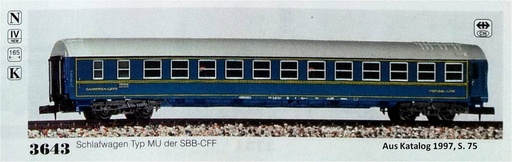 [ARN-3643] Arnold - 3643 Wagon couchettes bleu "N"