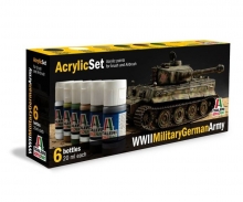 [ITA-433AP] Italeri Acrylic Set - 6 pces - WWII Military German