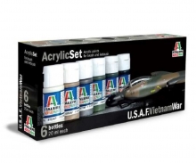 [ITA-443AP] Italeri Acrylic Set - 6 pces - U.S.A.F. Vietnam War