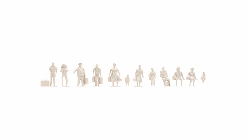 [NOC-16001] Noch 16001 - Personnages "voyageurs" (12 pièces) - Blancs - 1/100