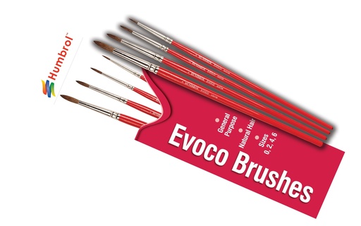 [HUM-AG4150] Humbrol Set de 4 pinceaux - Tailles 0, 2, 4, 6