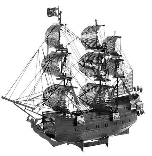 [MET-575016B] Metal Earth - Black Pearl  black version - 2 Sheets - Kit métal 3D