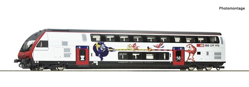 [ROC-74719] Roco 74719 Wagon 2 étages SBB IC2020 "Ticki Park" - HO