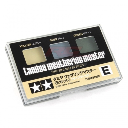[TAM-87098] Tamiya 87098 Peinture en poudre pour modélisme - Set E (Yellow, Gray. Green)