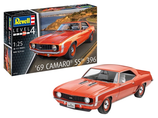 [REV-07712] Revell 07712 - 69 Camaro SS 396 - 1/25 - 18.9 cm long - 111 pièces