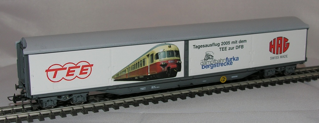 HAG 305 - SBB Wagon conteneur fermé "TEE pour DampfbahnFurka" - HO