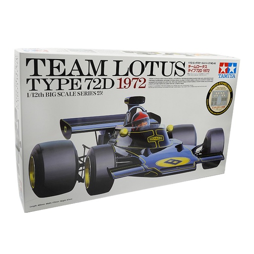 [TAM-12046] Tamiya 12046 - Lotus Type 72D - E. Fittipaldi - 1972 - (avec pilote et photodécoupe) - 1/12