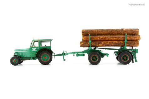[ACE-85.003017] ACE - Tracteur industriel Bührer FFD6/10 Set avec remorque pour bois long "Bächli Holztransporte" - 1/32