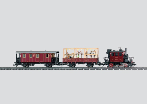 [MAR-28972] Märklin 28972 - Coffret train de fête (3 pièces) de nettoyage de la voie des Chemins de Fer Luxembourgeois (CFL) - HO