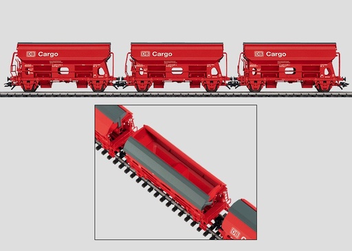 [MAR-46300] Märklin 46300 - Coffret de 3 wagons à déchargement latéral par tiroirs tournants - Cargo DB - HO