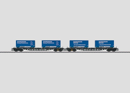 [MAR-47040] Märklin 47040 - Coffret 2 wagons porteurs conteneurs "Mannesmann"- HO