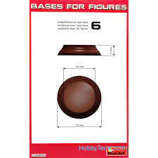 [MIN-16039] MiniArt 16039 - 6 Socles (bases) pour Figurines MiniArt - Utiles pour 1/16, 32, 35 et 48 ème