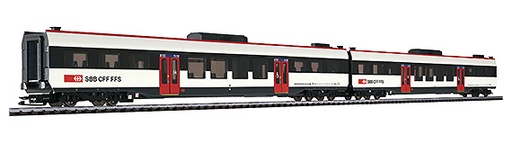 [LIL-L133960] Liliput L133960- Set 2 Wagons voyageurs 2ème classe "Typ Domino" SBB-CFF - HO