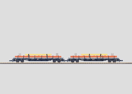 [MAR-82580] Mini-Club 82580 - Set de 2 wagons plats à 4 essieux Res 687 - "Z"