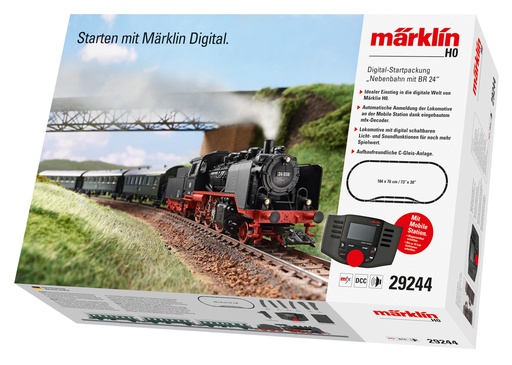 [MAR_29244] Märklin 29244 Coffret départ digital - Ligne secondaire avec locomotive à vapeur BR 24 - HO