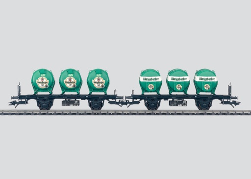 [MAR-48944] Märklin 48944 - 2 wagons porte-conteneurs différents de type Bt 10 - HO