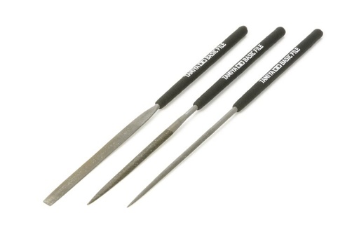 [TAM-74104] Tamiya 74104-600 - Set Limes (plat - rond - demi-rond) - 3 pièces