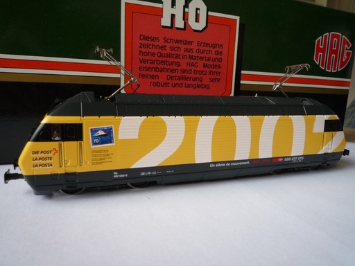 [HAG-280_Post, SBB Jübil!aum] HAG 280 -  Locomotive Re 4/4 Typ 460 - "Post, SBB Jübil!aum" - HO
