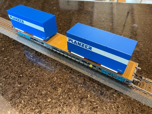 [HAG-393-Planzer] HAG 393 - SBB Wagon container fermé "Planzer" - DC - HO