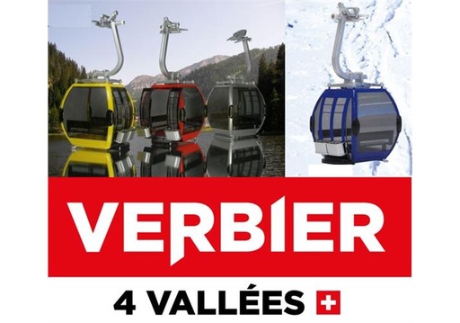 [JC-84172-1g] JC 84172-1g - Télécabine Omega IV "Verbier" Jaune - 1/32