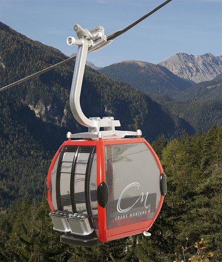 [JC-84182] JC 84182 - Télécabine Omega IV "Crans-Montana" Rouge - 1/32