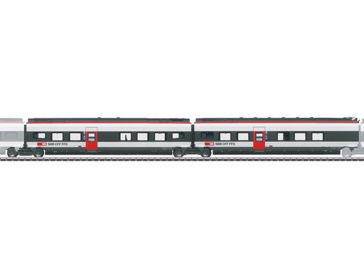 [MAR-43462] Märklin 43462 Coffret complémentaire 2 - 2 wagons voyageurs 2ème classe pour le Giruno - SBB-CFF - HO