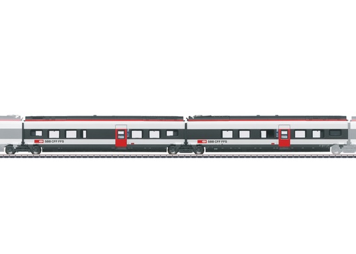[MAR-43461] Märklin 43461 Coffret complémentaire 1 - 2 wagons voyageurs 2ème classe pour le Giruno - SBB-CFF - HO