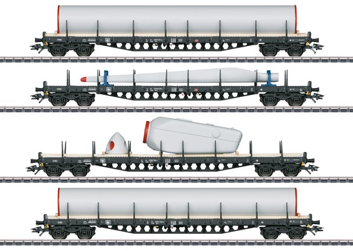 [MAR-47134] Märklin 47134 - Coffret de wagons à ranchers "Windkraft" (énergie éolienne) - HO