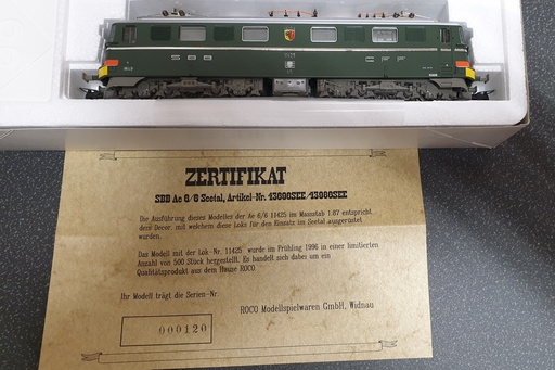 [ROC-43696] Roco 43696 SEE - Locomotive électrique Ae 6/6 Seetal "Genève" - SBB - Série limitée 120/500 - HO 
