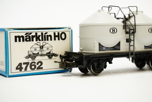 [MAR-4762] Märklin 4762 - Wagon Silo double "SNCB" - HO (Ancien boitage)